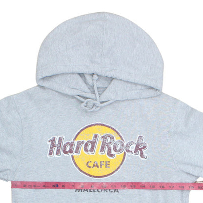 Hard Rock Cafe Womens Grey Pullover Hoodie Size M Mallorca Print