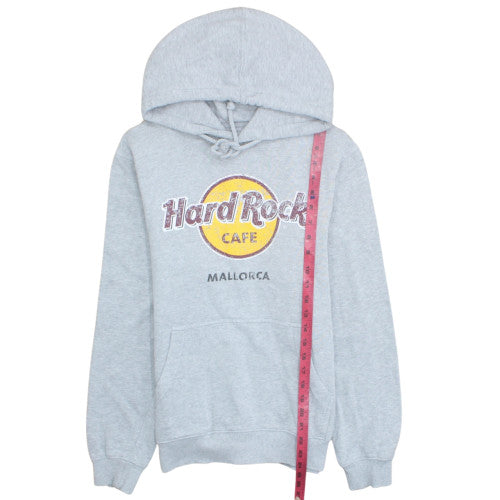 Hard Rock Cafe Womens Grey Pullover Hoodie Size M Mallorca Print