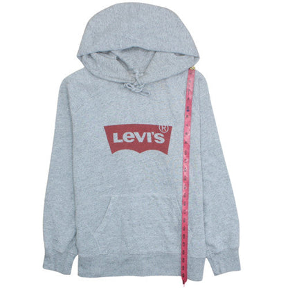 Levi's Women's Grey Pullover Hoodie Medium Cotton Blend Logo