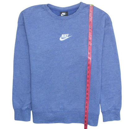Nike Men's Blue Crew Neck Pullover Sweatshirt Medium