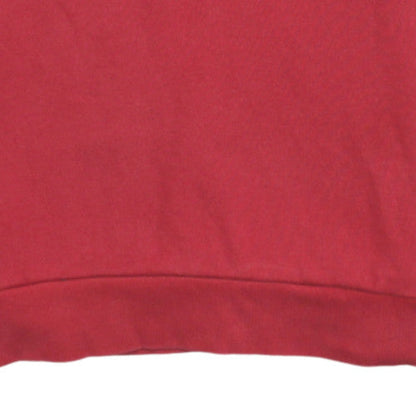 adidas Men's Red Crew Neck Logo Pullover Sweatshirt Size S
