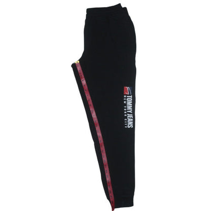 Tommy Jeans Men's Black Sweatpants L Logo Cuffed Tapered Fit