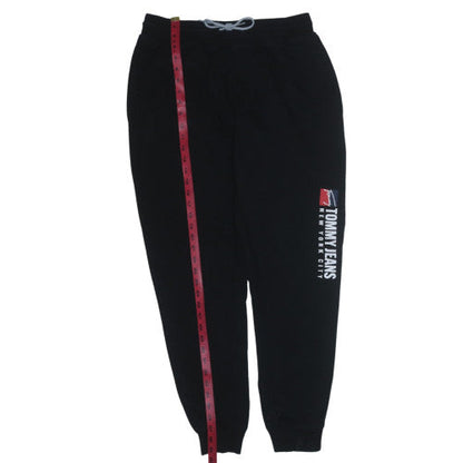 Tommy Jeans Men's Black Sweatpants L Logo Cuffed Tapered Fit