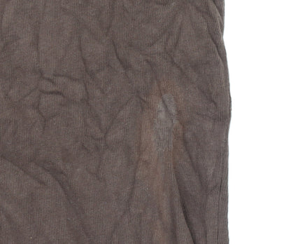 Timberland Men Brown XL 1/4 Zip Cotton Sweatshirt Regular Fit