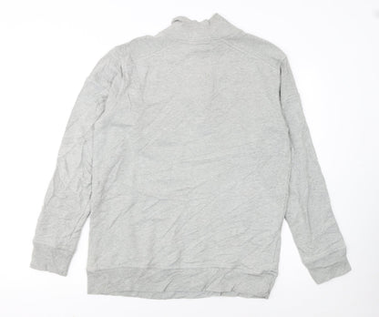Dolce & Gabbana Men's Grey XL 1/2 Zip Logo Sweatshirt