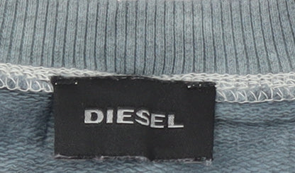 Diesel Womens Grey Tie-Dye Crew Neck Long Sleeve Sweatshirt Size S