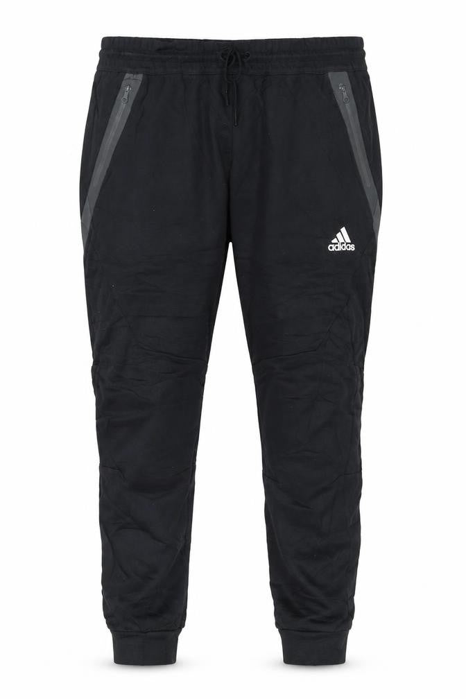Adidas Men's Black XL Jogger Trousers with Zip Pockets