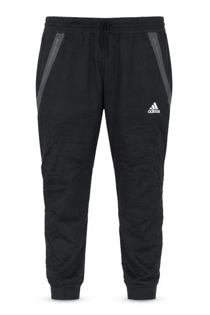 Adidas Men's Black XL Jogger Trousers with Zip Pockets