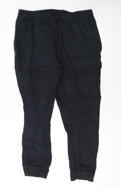 Adidas Men's Black XL Jogger Trousers with Zip Pockets