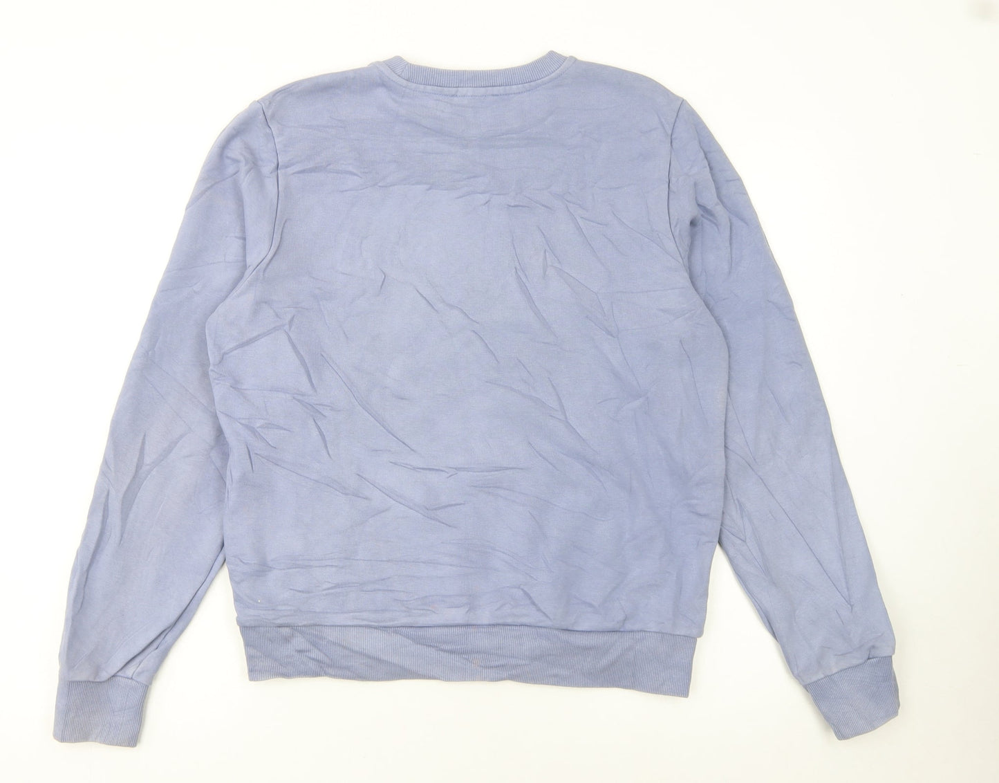 Diesel Women Purple Crew Neck Logo Sweatshirt Size S Casual Cotton