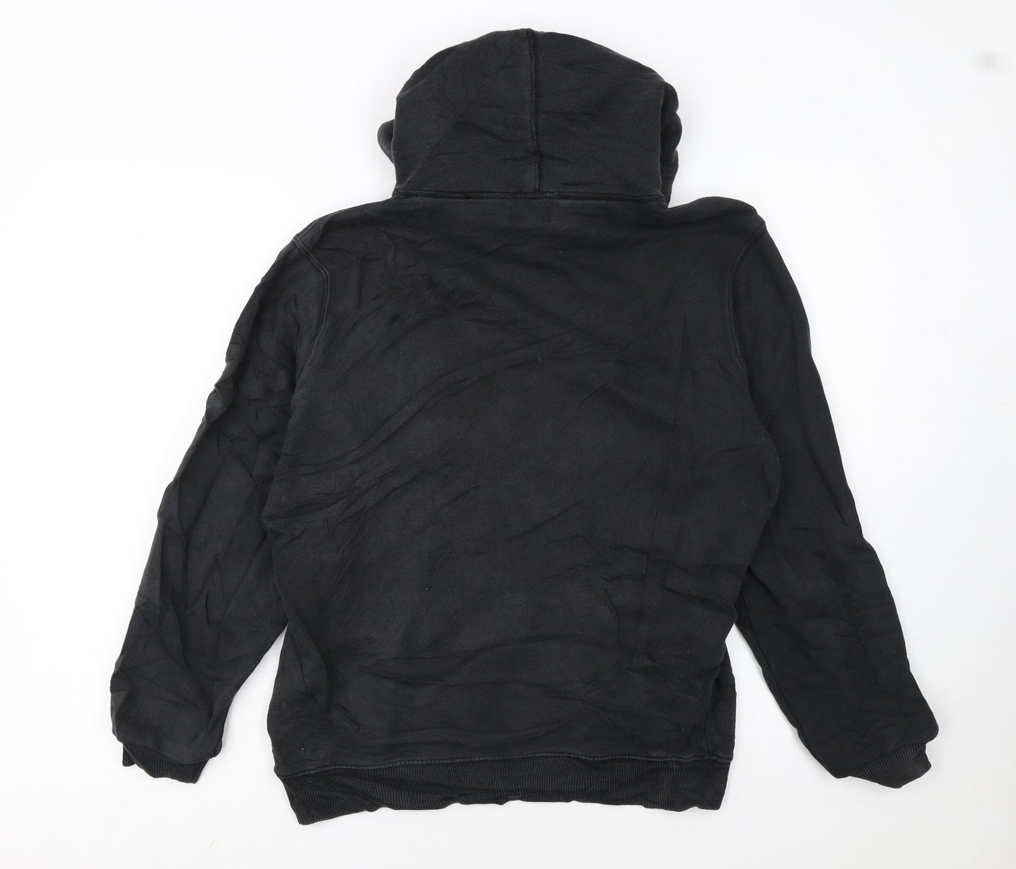 Diesel Men's Black Pullover Hoodie Small Skull Graphic Cotton