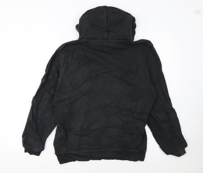 Diesel Men's Black Pullover Hoodie Small Skull Graphic Cotton