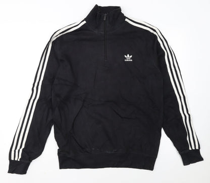 Adidas Men's Black Small 1/2 Zip Sweatshirt Sports Pullover