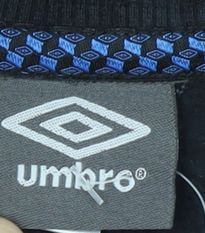 Umbro Men's Black Small Track Jacket Full Zip Sportswear