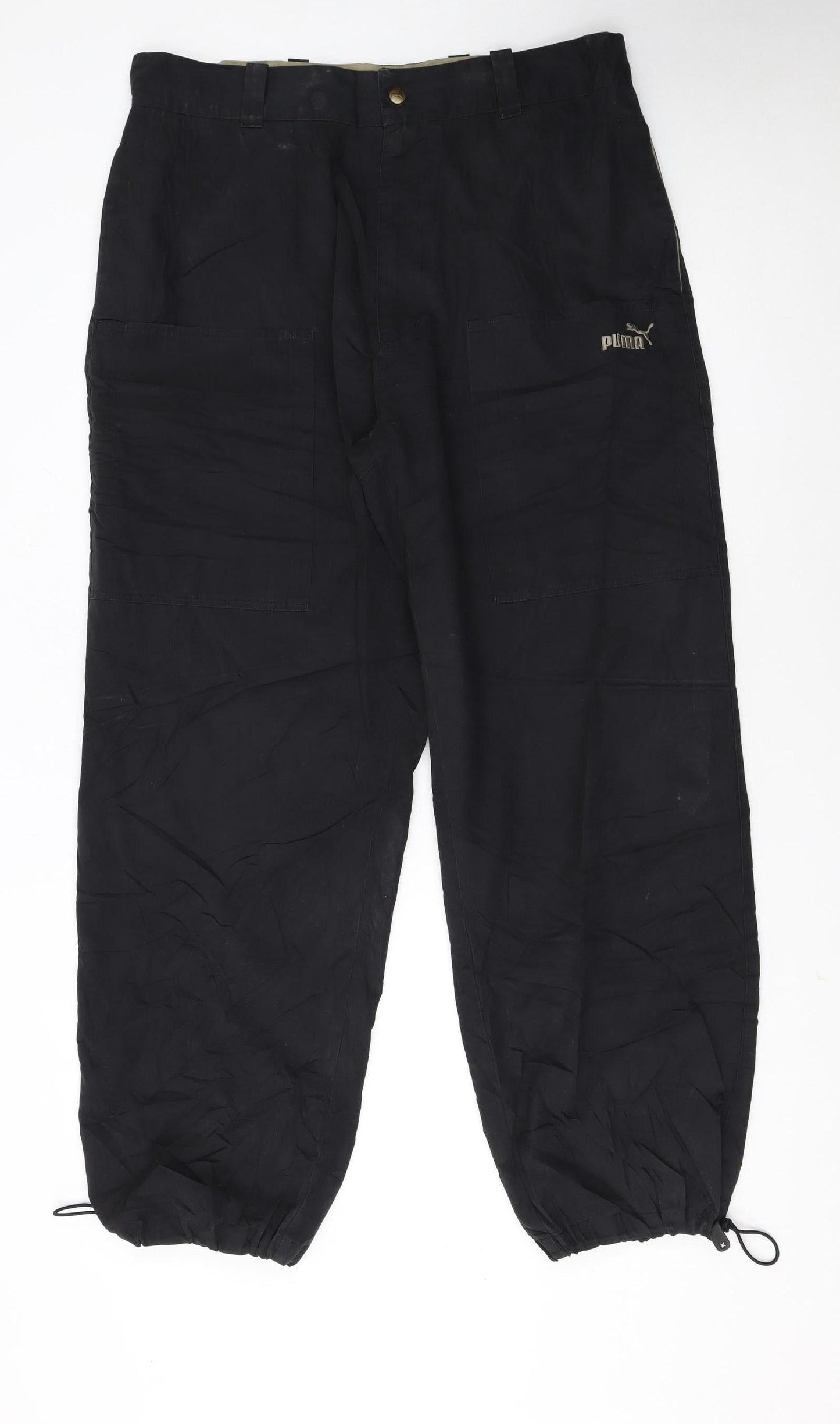 Puma Men's Black XL Track Pants Lightweight Woven Activewear Trousers