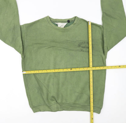Topshop Women’s Green Air Force Graphic Pullover Sweatshirt Size M
