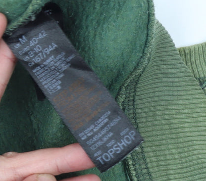 Topshop Women’s Green Air Force Graphic Pullover Sweatshirt Size M