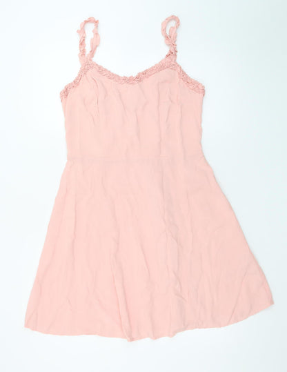 New Look Women’s Pink Knee Length A-Line Dress Size 14
