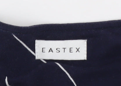 Eastex Women's Blue Abstract Wrap Jersey Blouse Size 20