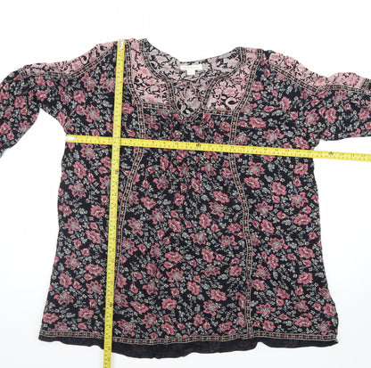 Monsoon Women’s Multicoloured Floral Tunic Blouse Size 18 Viscose