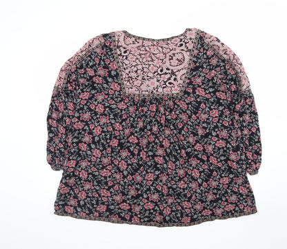 Monsoon Women’s Multicoloured Floral Tunic Blouse Size 18 Viscose