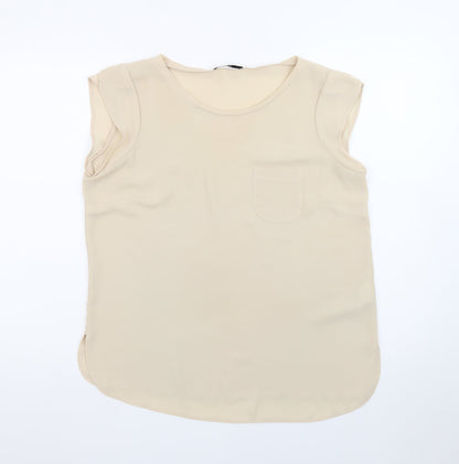 Marks and Spencer Autograph Womens Beige Sleeveless Blouse UK 12