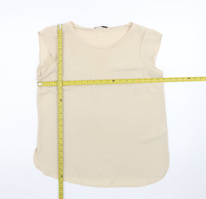Marks and Spencer Autograph Womens Beige Sleeveless Blouse UK 12