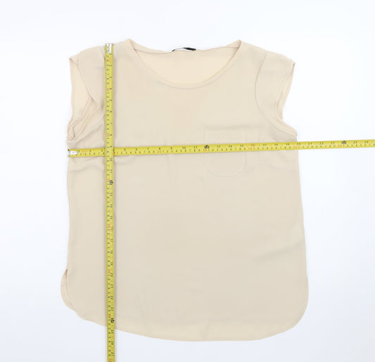 Marks and Spencer Autograph Womens Beige Sleeveless Blouse UK 12