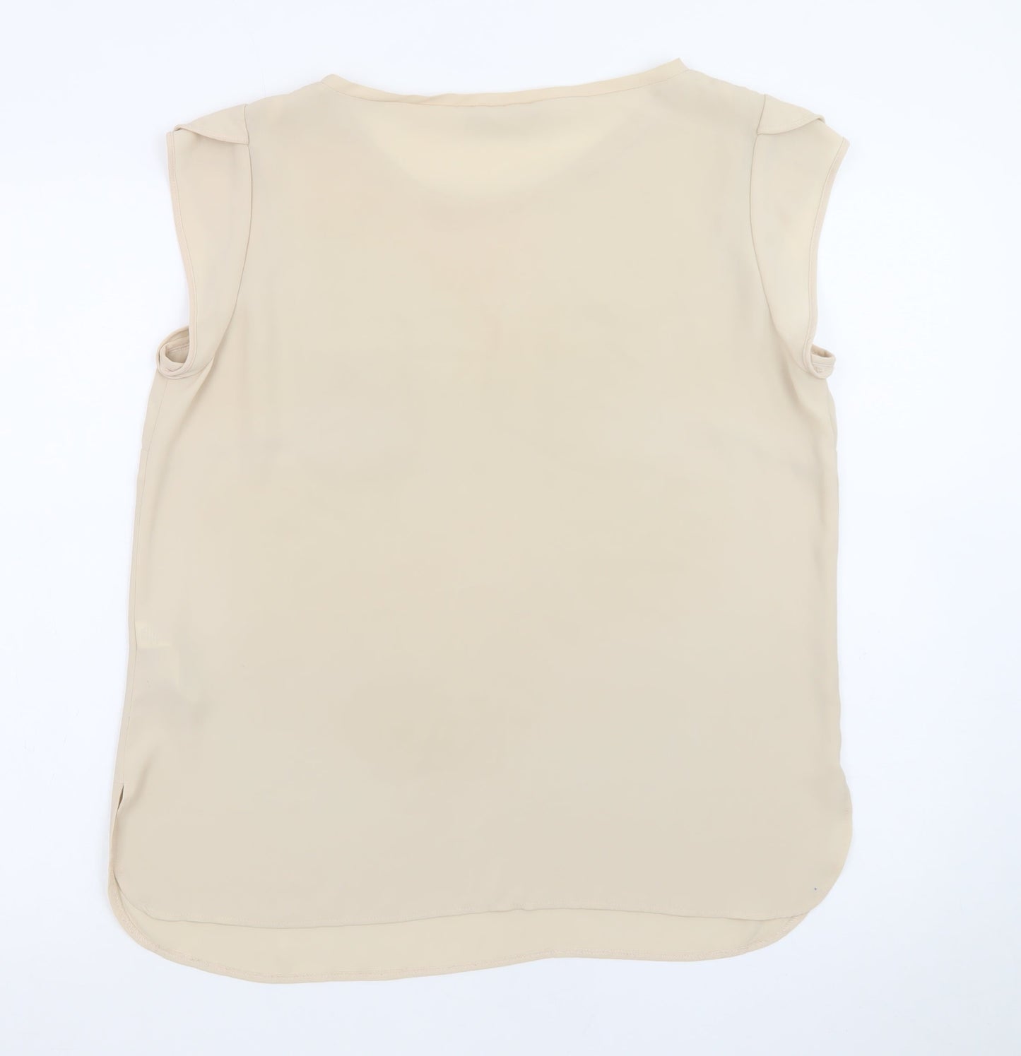 Marks and Spencer Autograph Womens Beige Sleeveless Blouse UK 12