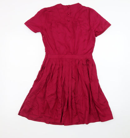 Fletcher by Lyell Women's Red Cotton Fit & Flare Dress Size S
