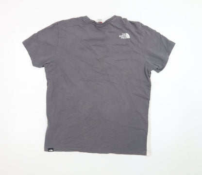 The North Face Men's Grey & White Colourblock Crew Neck T-Shirt M
