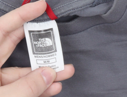 The North Face Men's Grey & White Colourblock Crew Neck T-Shirt M