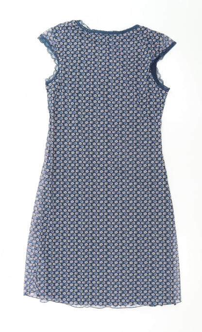 Yaya Collection Women's Blue Floral Shift Dress L