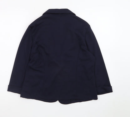 New Look Women's Blue Size 14 Regular Fit Blazer Jacket