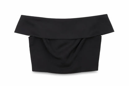 Coast Womens Black Off Shoulder Cropped Blouse UK 10