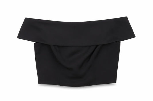 Coast Womens Black Off Shoulder Cropped Blouse UK 10