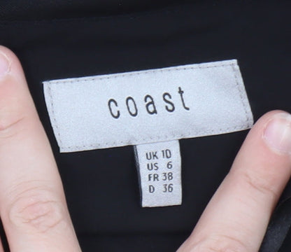 Coast Womens Black Off Shoulder Cropped Blouse UK 10