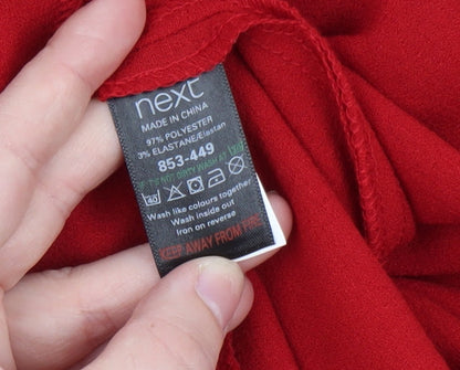 Next Women’s Red Fit & Flare Knee Length Dress Size 10