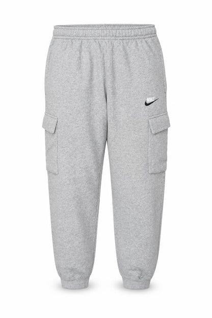 Nike Men's Grey Cargo Sweatpants L Regular Fit Cotton Blend
