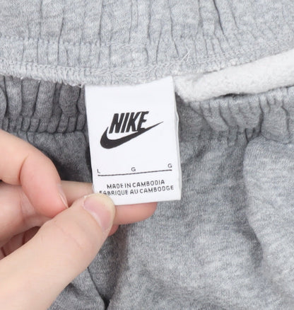 Nike Men's Grey Cargo Sweatpants L Regular Fit Cotton Blend
