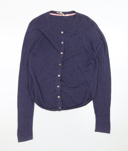 White Stuff Women's Purple Cardigan UK 12 Button Front Knitwear
