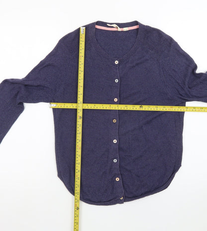 White Stuff Women's Purple Cardigan UK 12 Button Front Knitwear