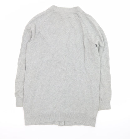 Gap Mens Grey Cotton Wool Cardigan M Long Sleeve V-Neck Knit