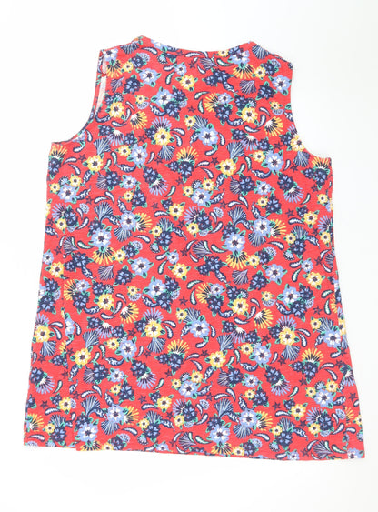 Country Rose Women's Red Floral Sleeveless Shift Dress XL