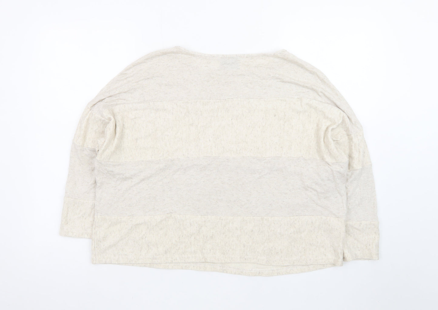 Onelife Women’s Beige Cotton Relaxed Fit Long Sleeve Top S