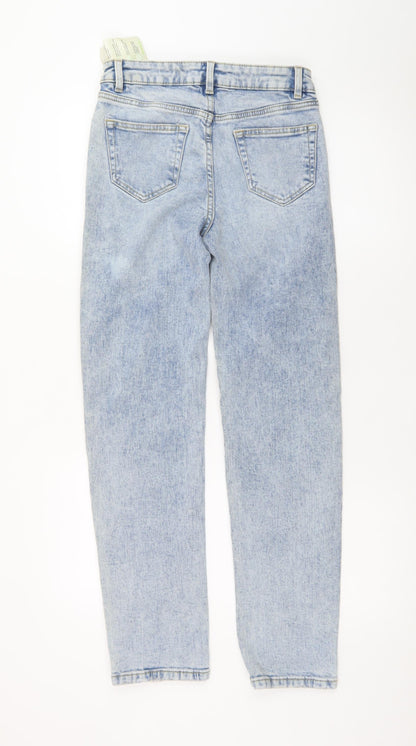 George Women’s Blue Acid Wash High Rise Mom Jeans Size 10