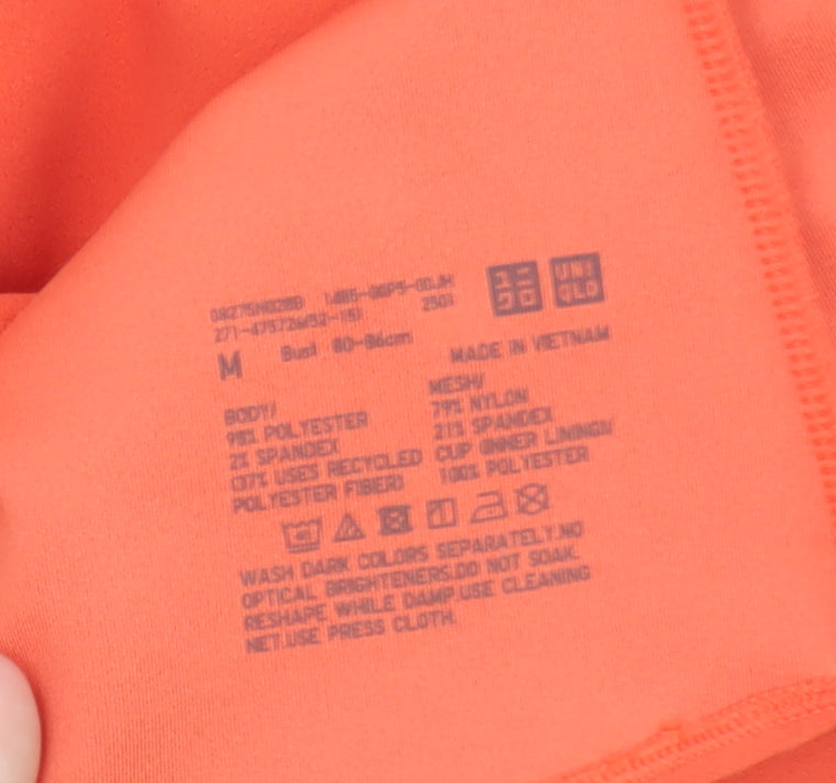 Uniqlo Womens Orange Camisole Tank Top M Lightweight Stretch