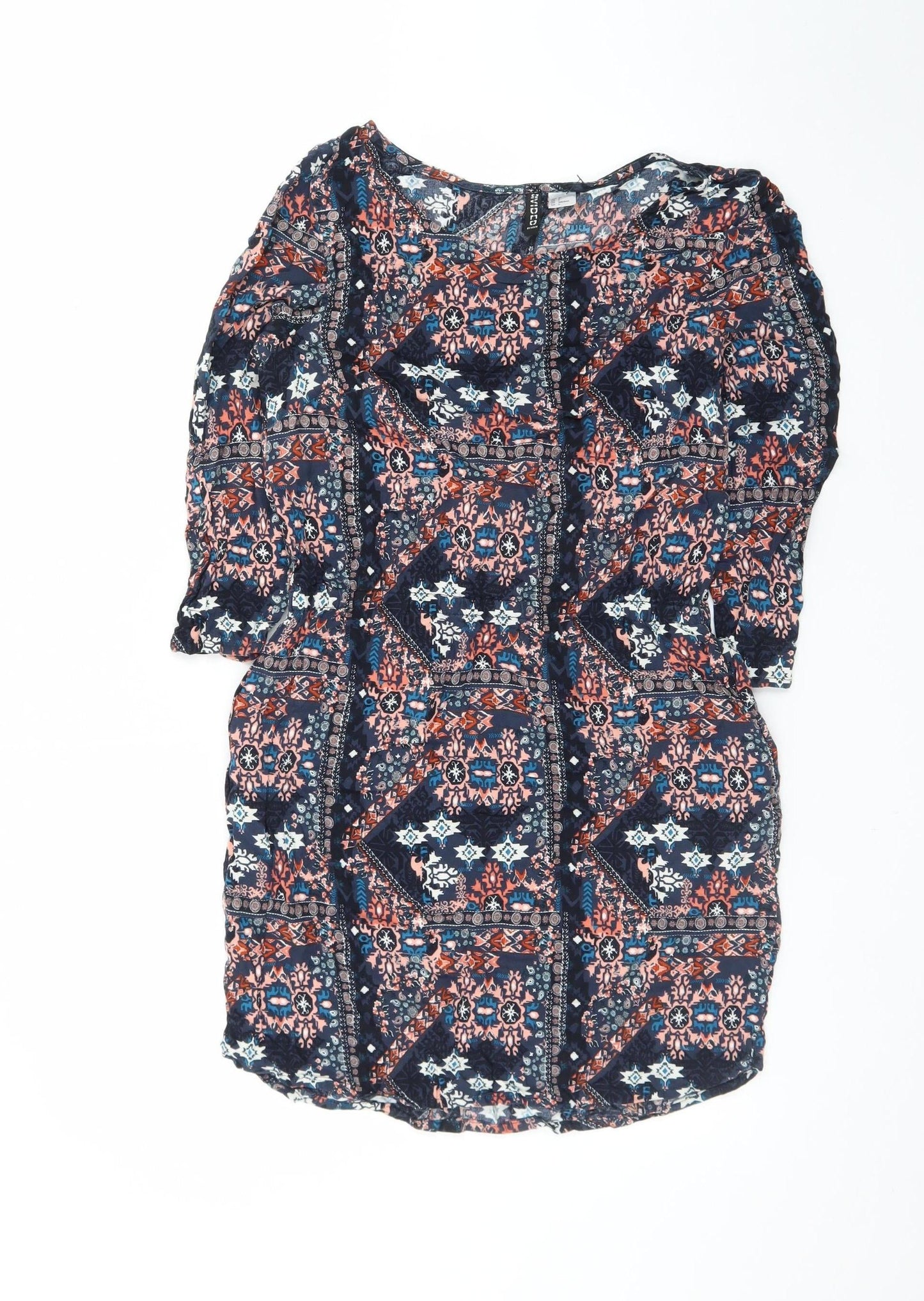 H&M Divided Womens Multicoloured Size 8 Boho Bodycon Dress