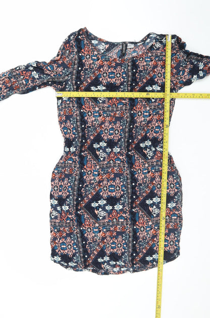 H&M Divided Womens Multicoloured Size 8 Boho Bodycon Dress