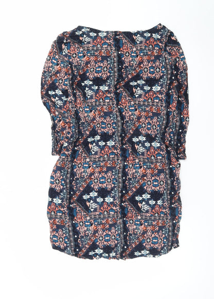 H&M Divided Womens Multicoloured Size 8 Boho Bodycon Dress